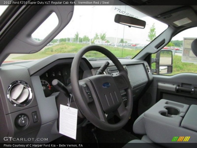 Vermillion Red / Steel 2012 Ford F250 Super Duty XLT Regular Cab 4x4