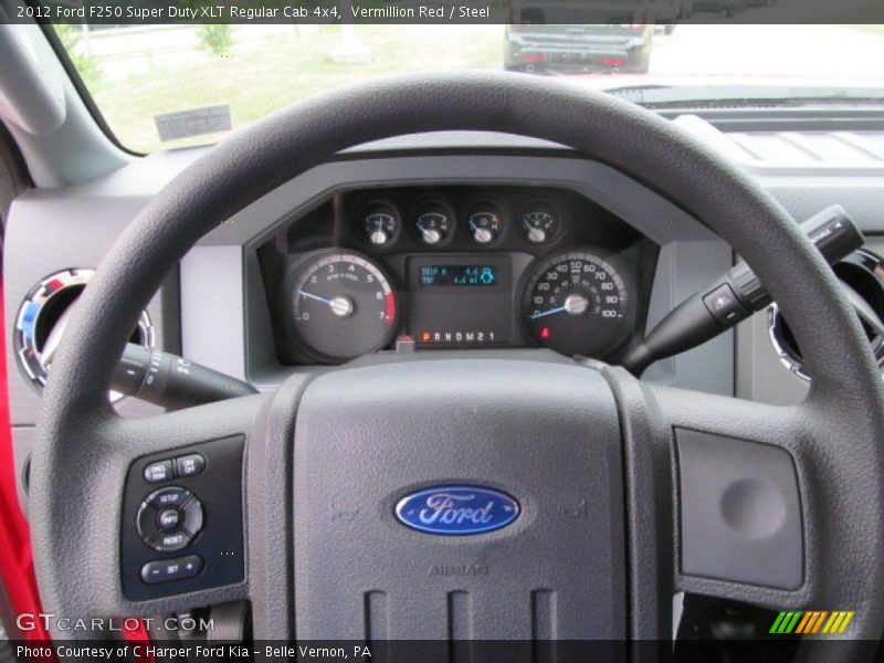Vermillion Red / Steel 2012 Ford F250 Super Duty XLT Regular Cab 4x4