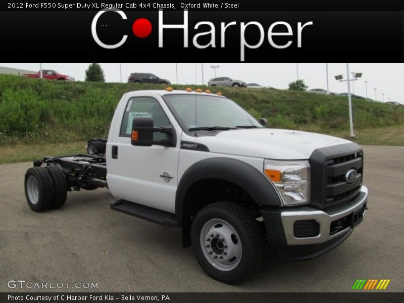 Oxford White / Steel 2012 Ford F550 Super Duty XL Regular Cab 4x4 Chassis
