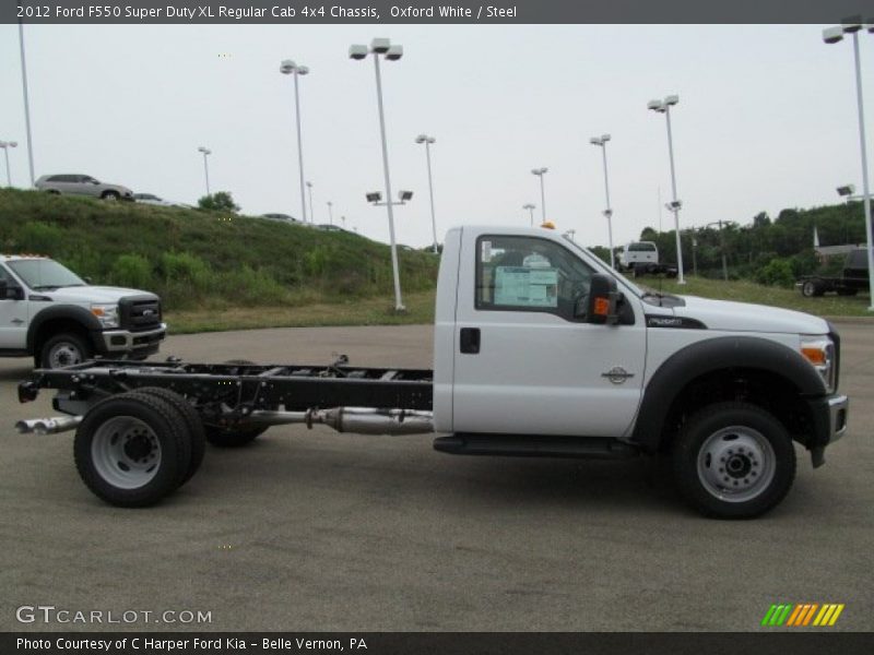 Oxford White / Steel 2012 Ford F550 Super Duty XL Regular Cab 4x4 Chassis