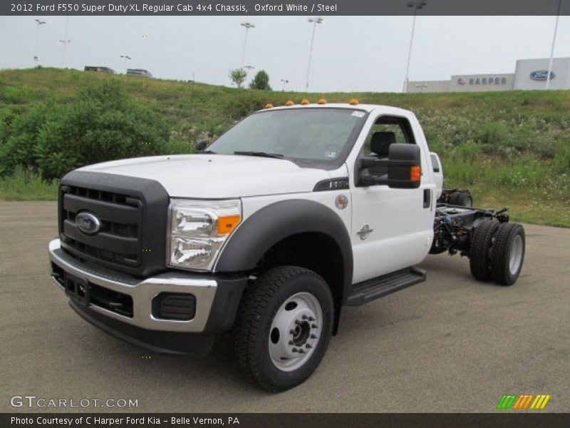 Oxford White / Steel 2012 Ford F550 Super Duty XL Regular Cab 4x4 Chassis