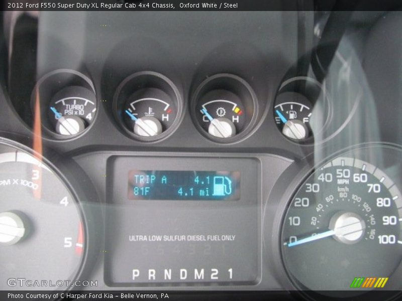 Oxford White / Steel 2012 Ford F550 Super Duty XL Regular Cab 4x4 Chassis