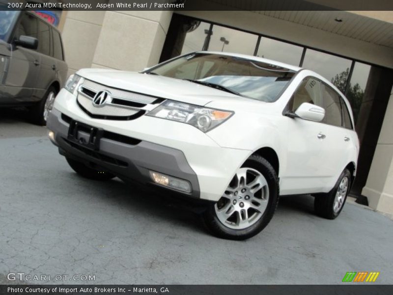 Aspen White Pearl / Parchment 2007 Acura MDX Technology