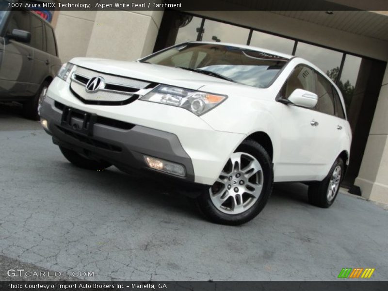 Aspen White Pearl / Parchment 2007 Acura MDX Technology