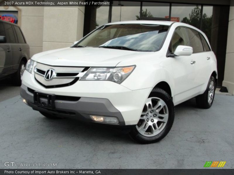Aspen White Pearl / Parchment 2007 Acura MDX Technology