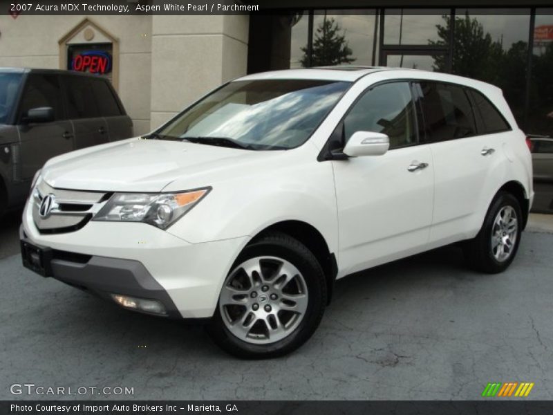 Aspen White Pearl / Parchment 2007 Acura MDX Technology
