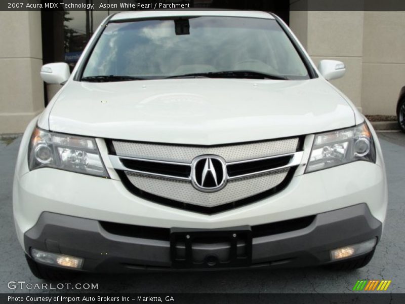 Aspen White Pearl / Parchment 2007 Acura MDX Technology