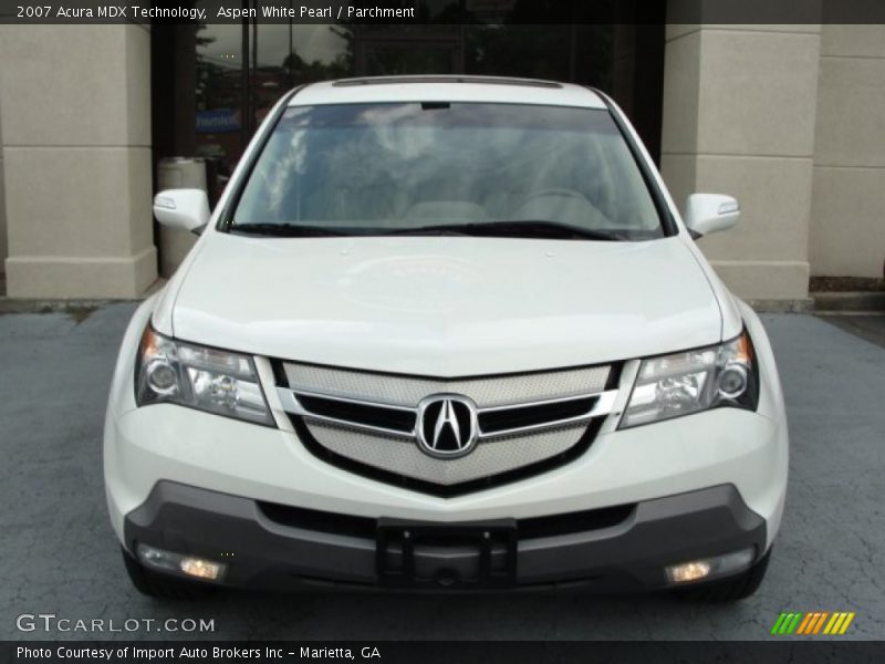 Aspen White Pearl / Parchment 2007 Acura MDX Technology