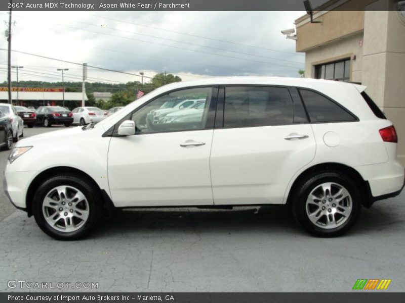 Aspen White Pearl / Parchment 2007 Acura MDX Technology
