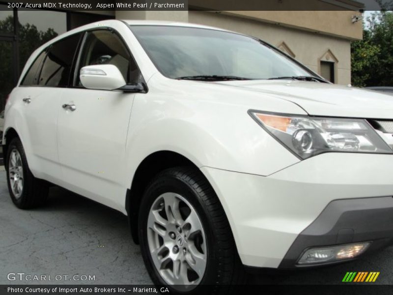 Aspen White Pearl / Parchment 2007 Acura MDX Technology
