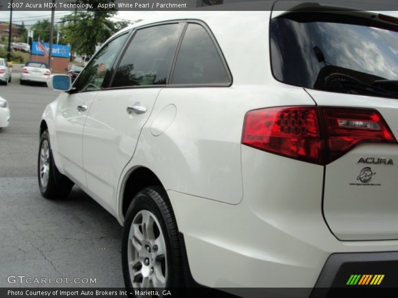 Aspen White Pearl / Parchment 2007 Acura MDX Technology