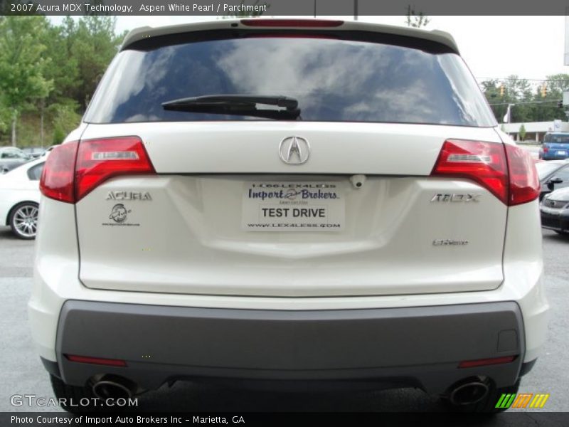 Aspen White Pearl / Parchment 2007 Acura MDX Technology