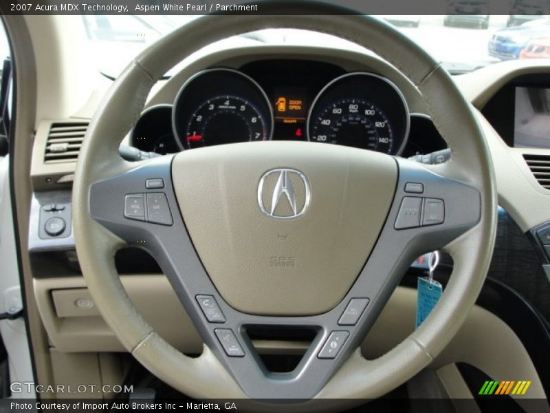 Aspen White Pearl / Parchment 2007 Acura MDX Technology