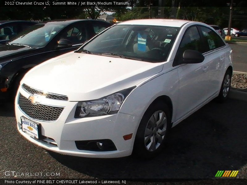 Summit White / Jet Black/Medium Titanium 2012 Chevrolet Cruze LS