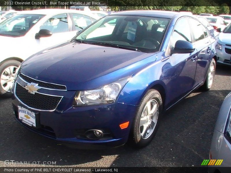 Blue Topaz Metallic / Jet Black 2012 Chevrolet Cruze LT