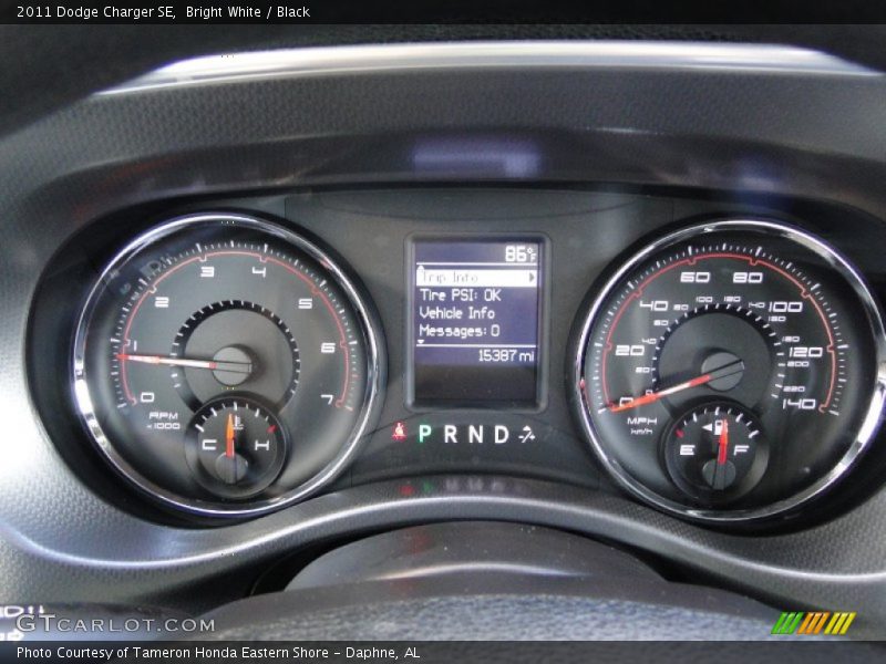 Bright White / Black 2011 Dodge Charger SE