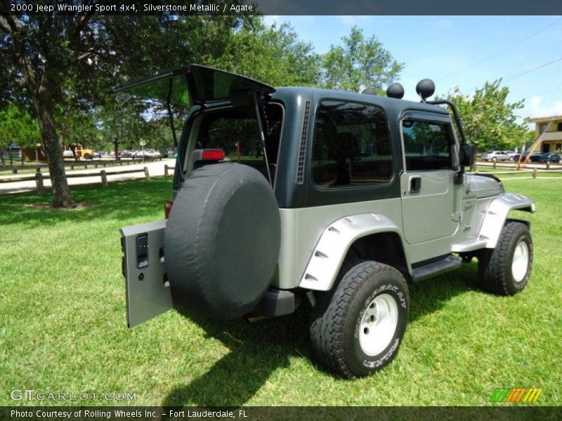 Silverstone Metallic / Agate 2000 Jeep Wrangler Sport 4x4