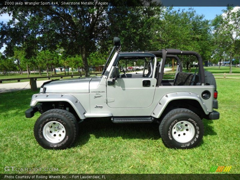 Silverstone Metallic / Agate 2000 Jeep Wrangler Sport 4x4