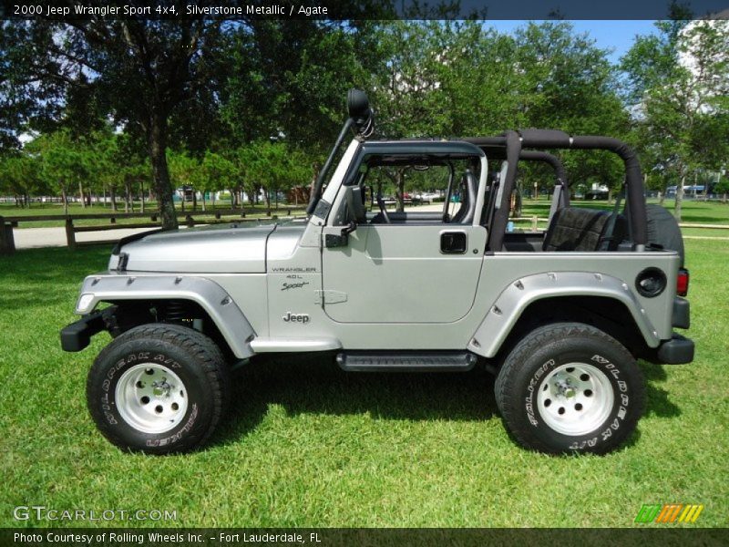 Silverstone Metallic / Agate 2000 Jeep Wrangler Sport 4x4