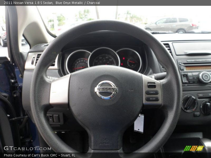 Blue Onyx Metallic / Charcoal 2011 Nissan Versa 1.8 S Sedan