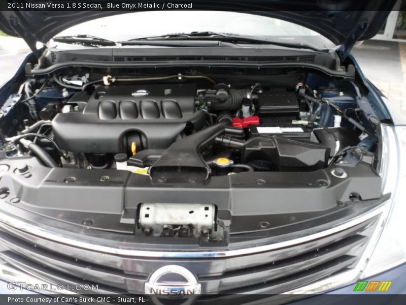 Blue Onyx Metallic / Charcoal 2011 Nissan Versa 1.8 S Sedan