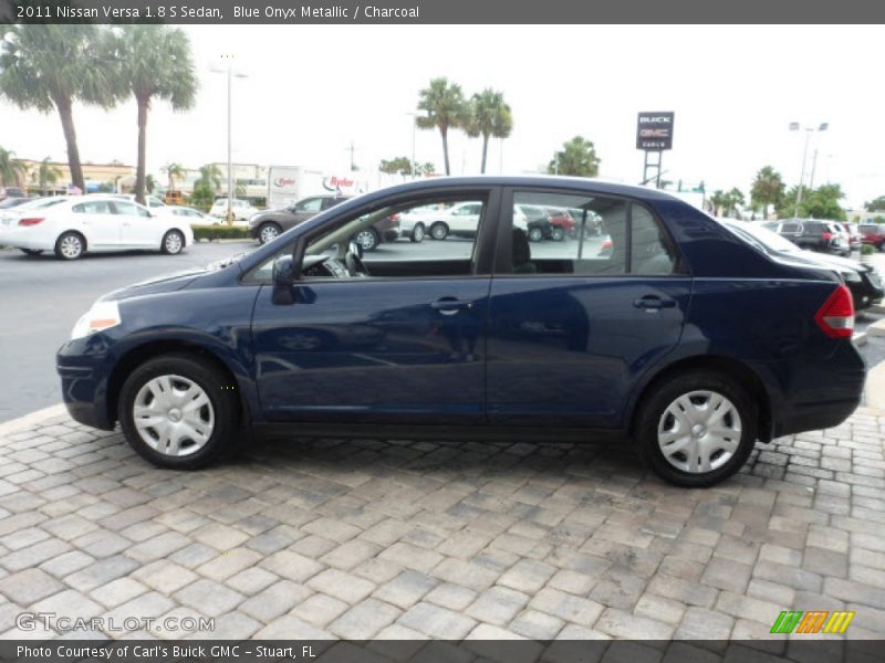 Blue Onyx Metallic / Charcoal 2011 Nissan Versa 1.8 S Sedan