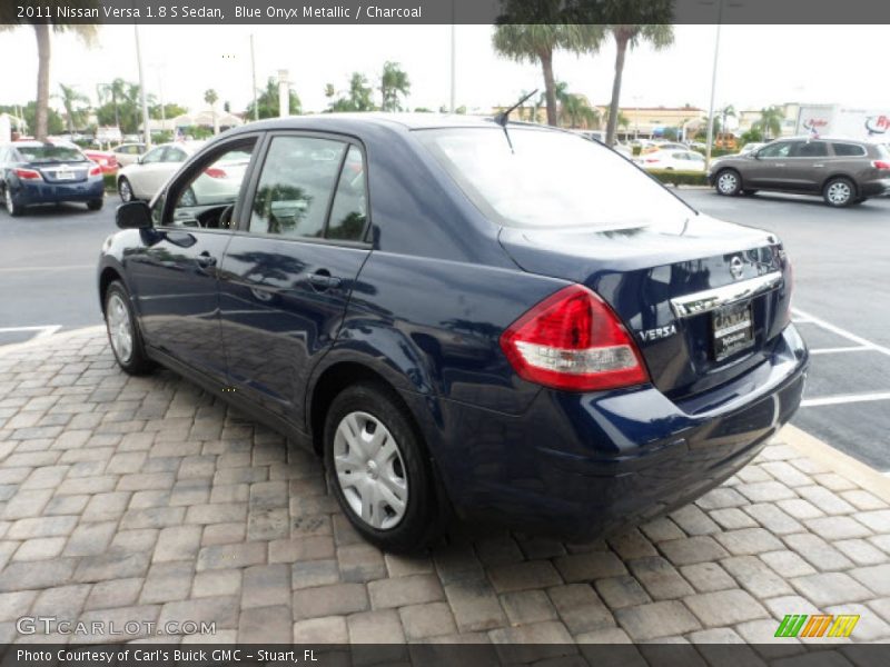 Blue Onyx Metallic / Charcoal 2011 Nissan Versa 1.8 S Sedan