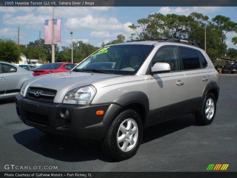 Sahara Silver / Beige 2005 Hyundai Tucson GLS V6