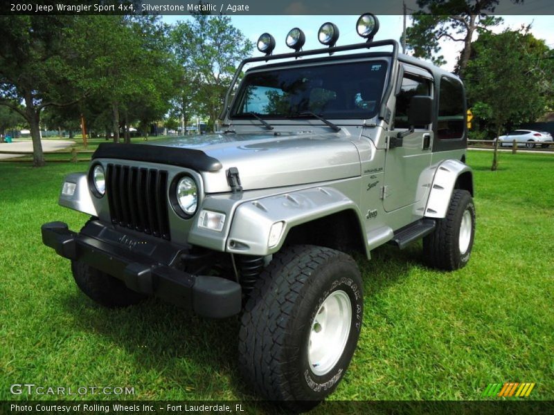 Silverstone Metallic / Agate 2000 Jeep Wrangler Sport 4x4