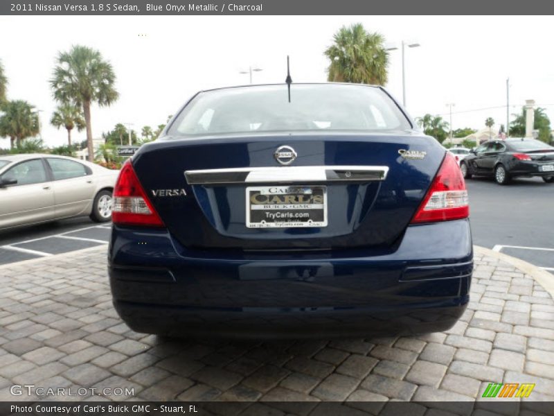 Blue Onyx Metallic / Charcoal 2011 Nissan Versa 1.8 S Sedan