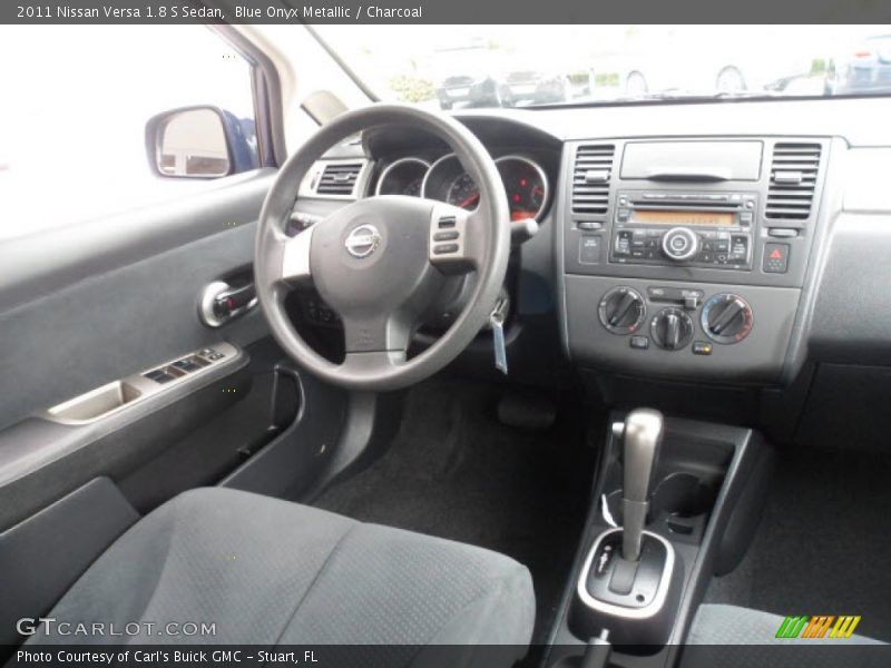 Blue Onyx Metallic / Charcoal 2011 Nissan Versa 1.8 S Sedan
