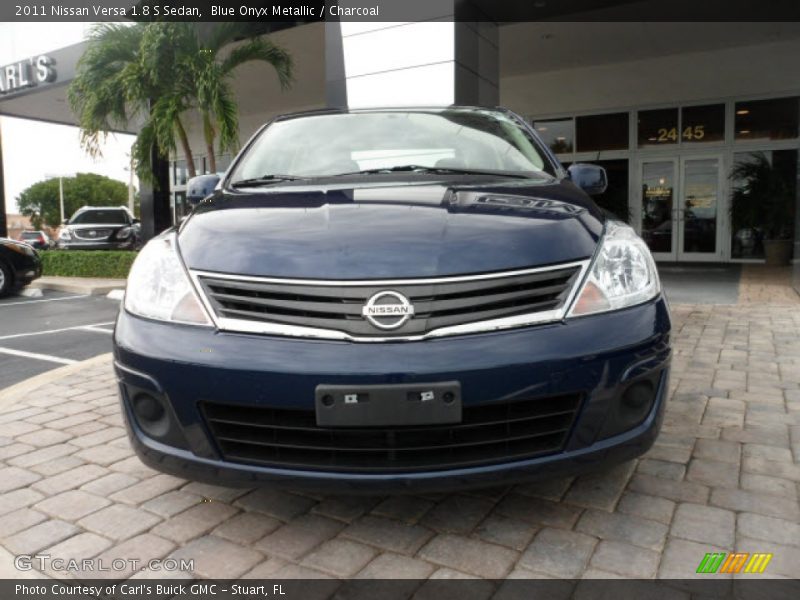 Blue Onyx Metallic / Charcoal 2011 Nissan Versa 1.8 S Sedan