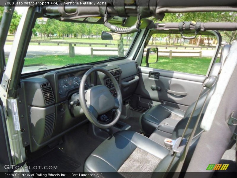 Silverstone Metallic / Agate 2000 Jeep Wrangler Sport 4x4