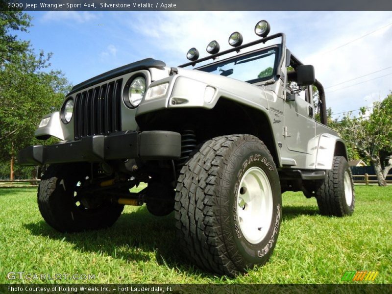 Silverstone Metallic / Agate 2000 Jeep Wrangler Sport 4x4