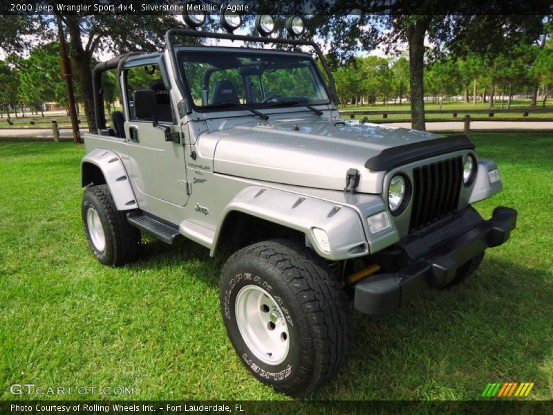 Silverstone Metallic / Agate 2000 Jeep Wrangler Sport 4x4