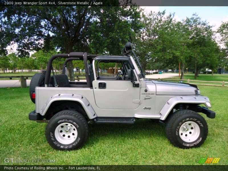 Silverstone Metallic / Agate 2000 Jeep Wrangler Sport 4x4