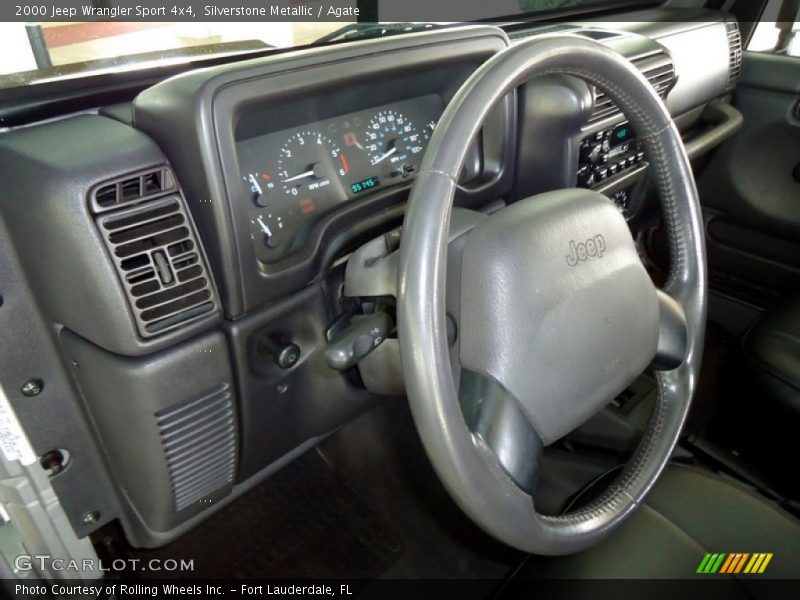 Silverstone Metallic / Agate 2000 Jeep Wrangler Sport 4x4