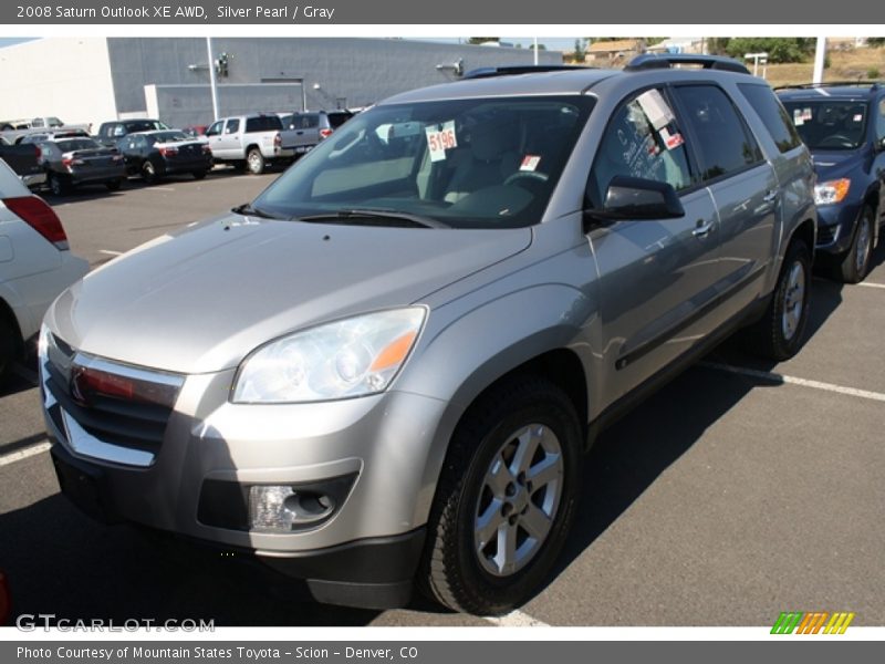 Silver Pearl / Gray 2008 Saturn Outlook XE AWD