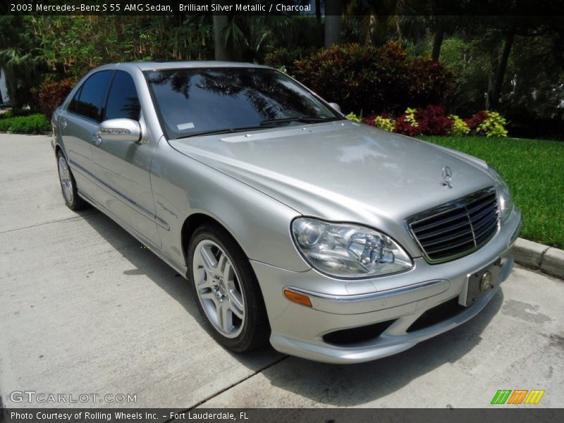 Brilliant Silver Metallic / Charcoal 2003 Mercedes-Benz S 55 AMG Sedan