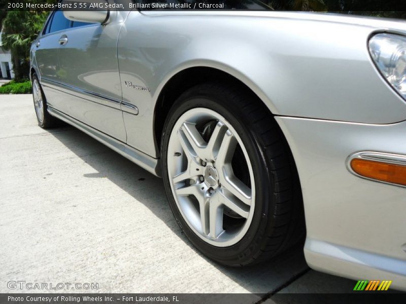 Brilliant Silver Metallic / Charcoal 2003 Mercedes-Benz S 55 AMG Sedan