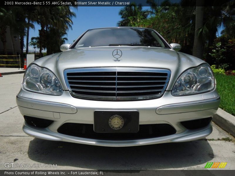 Brilliant Silver Metallic / Charcoal 2003 Mercedes-Benz S 55 AMG Sedan