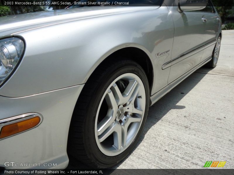 Brilliant Silver Metallic / Charcoal 2003 Mercedes-Benz S 55 AMG Sedan