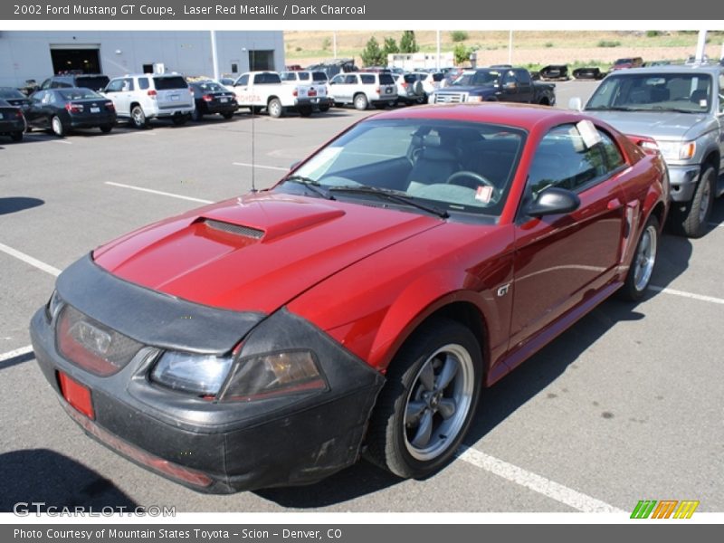 Laser Red Metallic / Dark Charcoal 2002 Ford Mustang GT Coupe