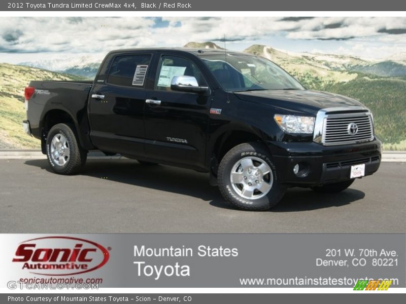 Black / Red Rock 2012 Toyota Tundra Limited CrewMax 4x4