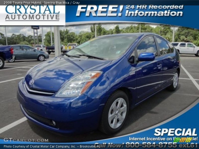 Spectra Blue Mica / Gray 2008 Toyota Prius Hybrid