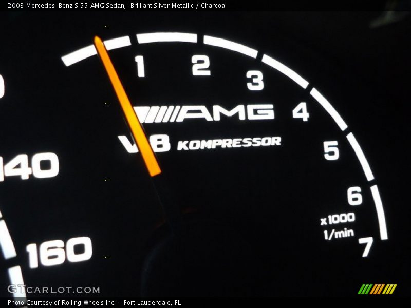 Brilliant Silver Metallic / Charcoal 2003 Mercedes-Benz S 55 AMG Sedan