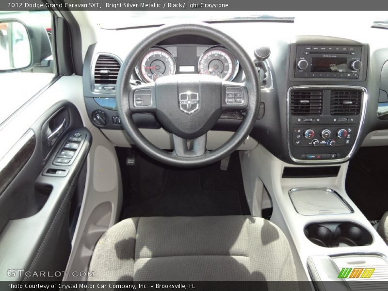 Bright Silver Metallic / Black/Light Graystone 2012 Dodge Grand Caravan SXT