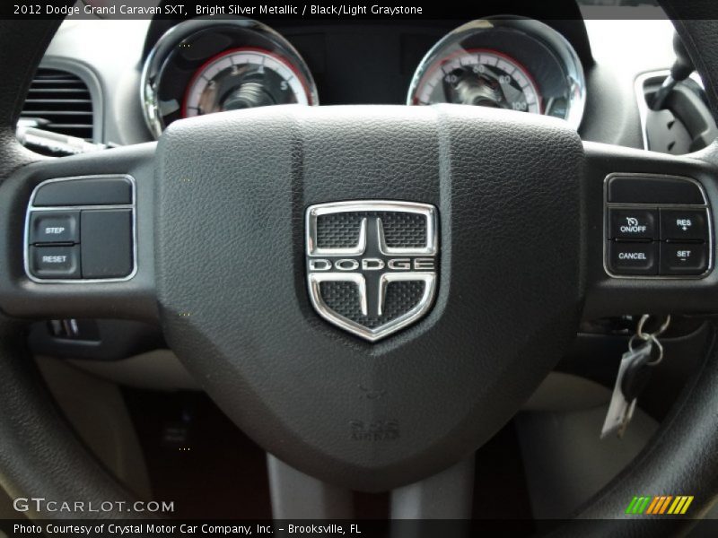 Bright Silver Metallic / Black/Light Graystone 2012 Dodge Grand Caravan SXT