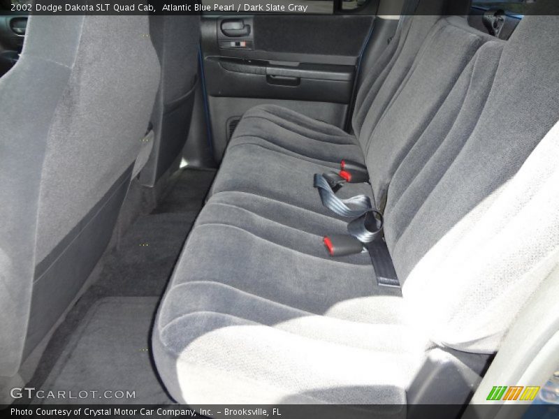 Atlantic Blue Pearl / Dark Slate Gray 2002 Dodge Dakota SLT Quad Cab