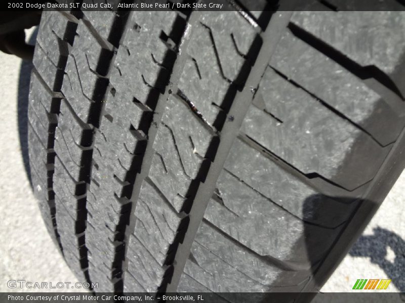 Atlantic Blue Pearl / Dark Slate Gray 2002 Dodge Dakota SLT Quad Cab